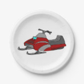 Red Snow Mobile Papieren Bordje (Voorkant)