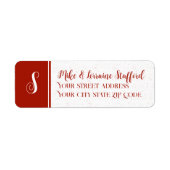 Red Snow op White Canvas Retour Adreslabel Etiket (Voorkant)