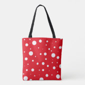 Red Snow Stippen Custom Canvas tas (Achterkant)