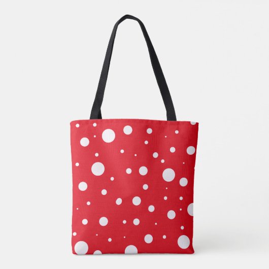 Red Snow Stippen Custom Canvas tas (Achterkant)