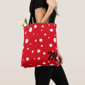 Red Snow Stippen Custom Canvas tas (Dichtbij)