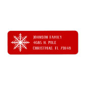 Red Snowflake Etiket (Voorkant)