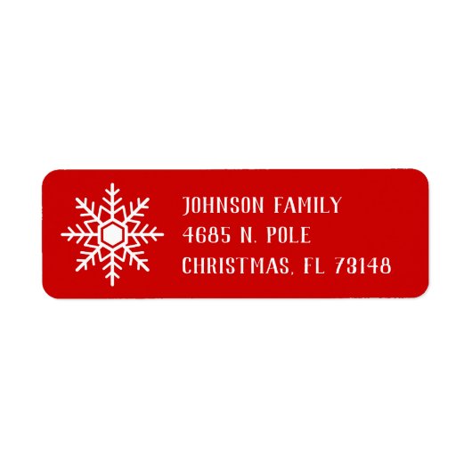Red Snowflake Etiket (Voorkant)