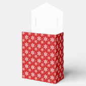 Red Snowflake Favor Box Bedankdoosjes (Geopend)