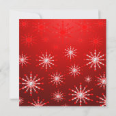 Red Snowflake Holiday Party Uitnodiging (Achterkant)