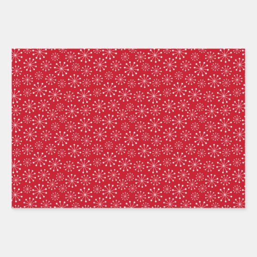 Red Snowflake Inpakpapier Vel (Voorkant)