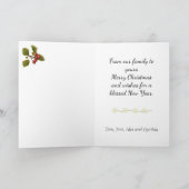 Red Snowflake Kaart met kerstfoto's (Binnen)