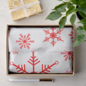 Red Snowflake Pattern Tissuepapier (Geschenk)