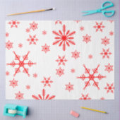 Red Snowflake Pattern Tissuepapier (Craft)