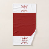 Red snowflake personalized  bath towel set bad handdoek (Handdoek)