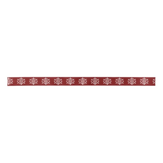 Red Snowflake Ribbon Lint (Voorkant)