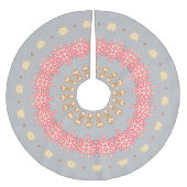 Red Snowflake Rings Kerstboom Rok (Voorkant)