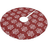 Red Snowflake Tree Skirt Kerstboom Rok (Gekanteld)