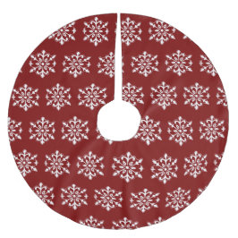 Red Snowflake Tree Skirt Kerstboom Rok