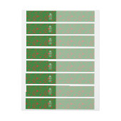 Red Snowflakes BEWAREN KALK EN Uw Creatieve tekst Omwikkelbaar Adreslabel (Vel)