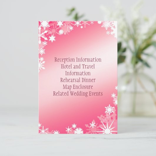 Red Snowflakes Enclosure Card Kaart (Staand voorkant)