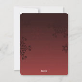 Red Snowflakes Flat Holiday Carte photo (Dos)