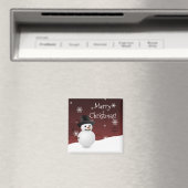 Red Snowman hiver décor Magnet de Noël (In Situ (Lave-vaisselle))