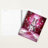 Red Snowman Snowflakes Holiday (Devant avec enveloppe)