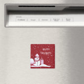 Red Snowman Snowman Magnet de Noël (In Situ (Lave-vaisselle))