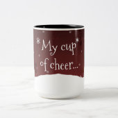 Red Snowman Winter Scene Mok met kerstmis (Center)