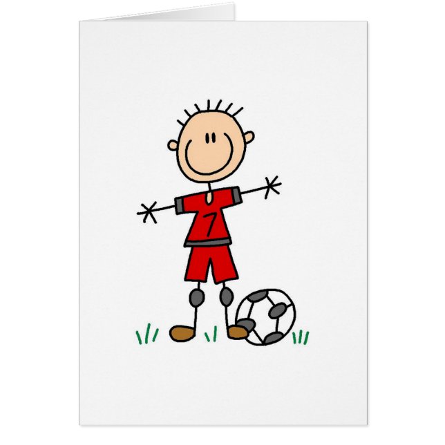 Red Soccer Player-kaart (Voorkant)