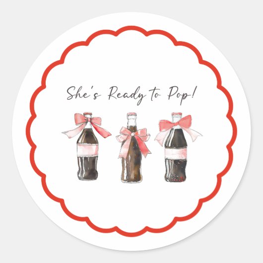 Red Soda Baby Ready to POP 3" Round Sticker (Devant)