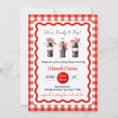 Red Soda Baby Ready to POP Baby Shower  Kaart (Voorkant)