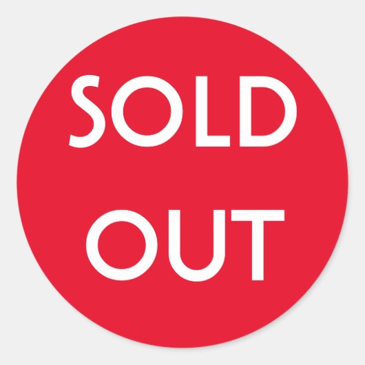 Red Sold Out Sticker (Voorkant)