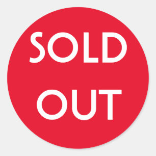 Red Sold Out Sticker