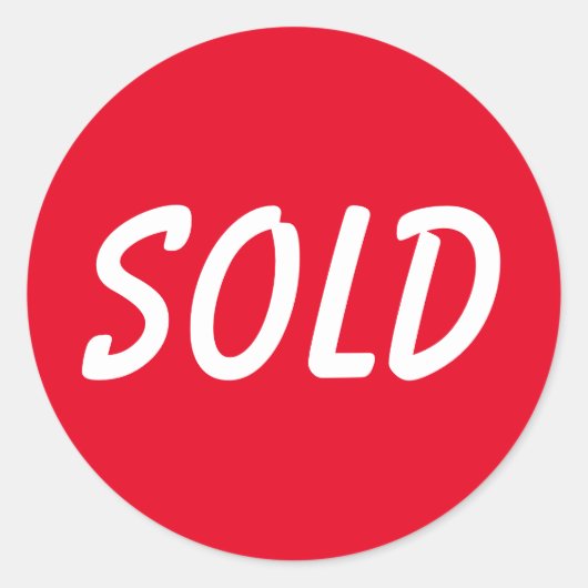 Red Sold Sticker (Voorkant)
