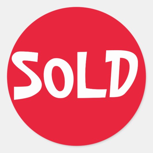 Red Sold Sticker (Voorkant)