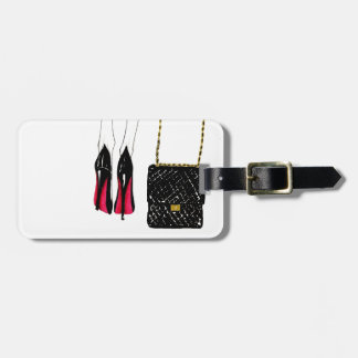 Red sole bagagelabel