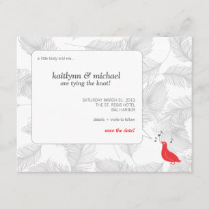 Red Songbird Enregistrer la carte de date