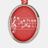 Red Soprano Singer Musical Ornament (Links)