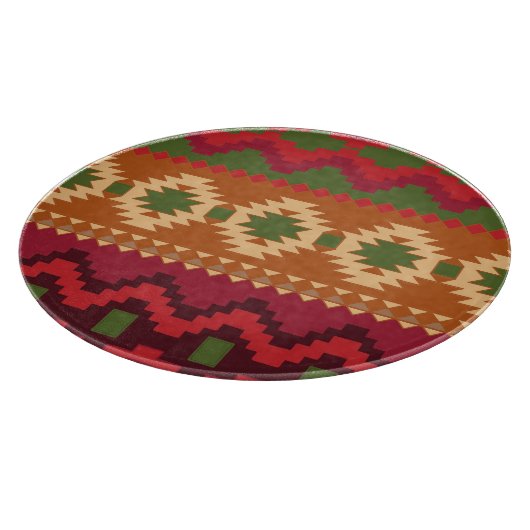 Red Southwest Pattern - westerne abstracte kunst Snijplank (Hoek)