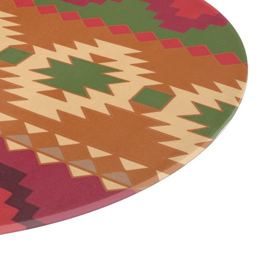 Red Southwest Pattern - westerne abstracte kunst Snijplank (Hoek)