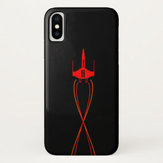 Red Spaceship iPhone X Hoesje