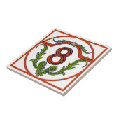 Red Spain Letter House Number Tegels Tegeltje (Zijkant)