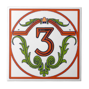 Red Spain Letter House Number Tegels Tegeltje