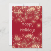 Red Sparging luxe Enterprise-kerstfeestfeest Kaart (Achterkant)