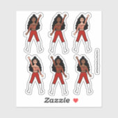 Red Spark Dancer Stickers (Vel)