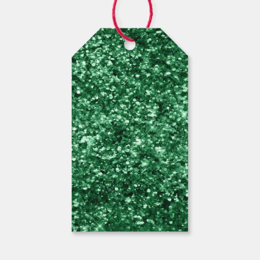 Red Sparkle Glitter Cadeaulabel (Achterkant)