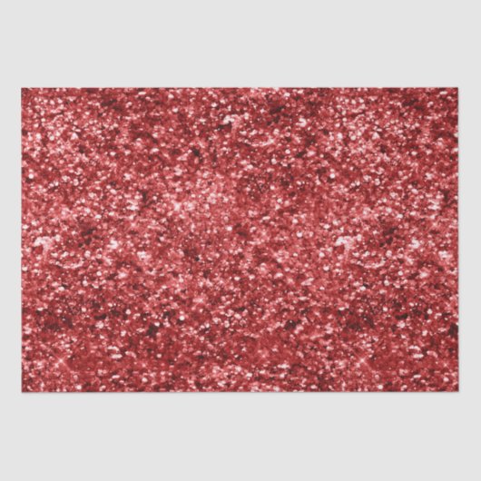 Red Sparkle Glitter Tissuepapier (Voorkant)