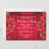 Red Sparkle Holly Floral Invitation de la fête de  (Devant)