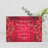Red Sparkle Holly Floral Invitation de la fête de  (Debout devant)