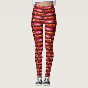 Red Sparkle Leggins Leggings