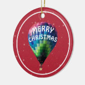 Red Sparkle Merry-kerstballon Keramisch Ornament (Links)