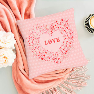 Red Sparkles Valentijn Heart Text Love Kussen