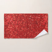 Red sparkling glitter pattern bad handdoek (Handdoek)